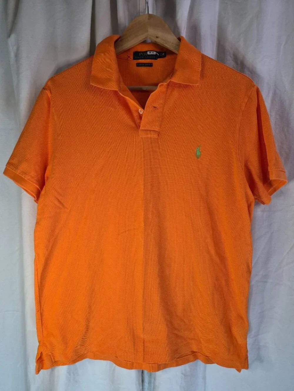 Polo Ralph Lauren Large Orange NWOT Custom Slim Fit Casual Work Business Shirt